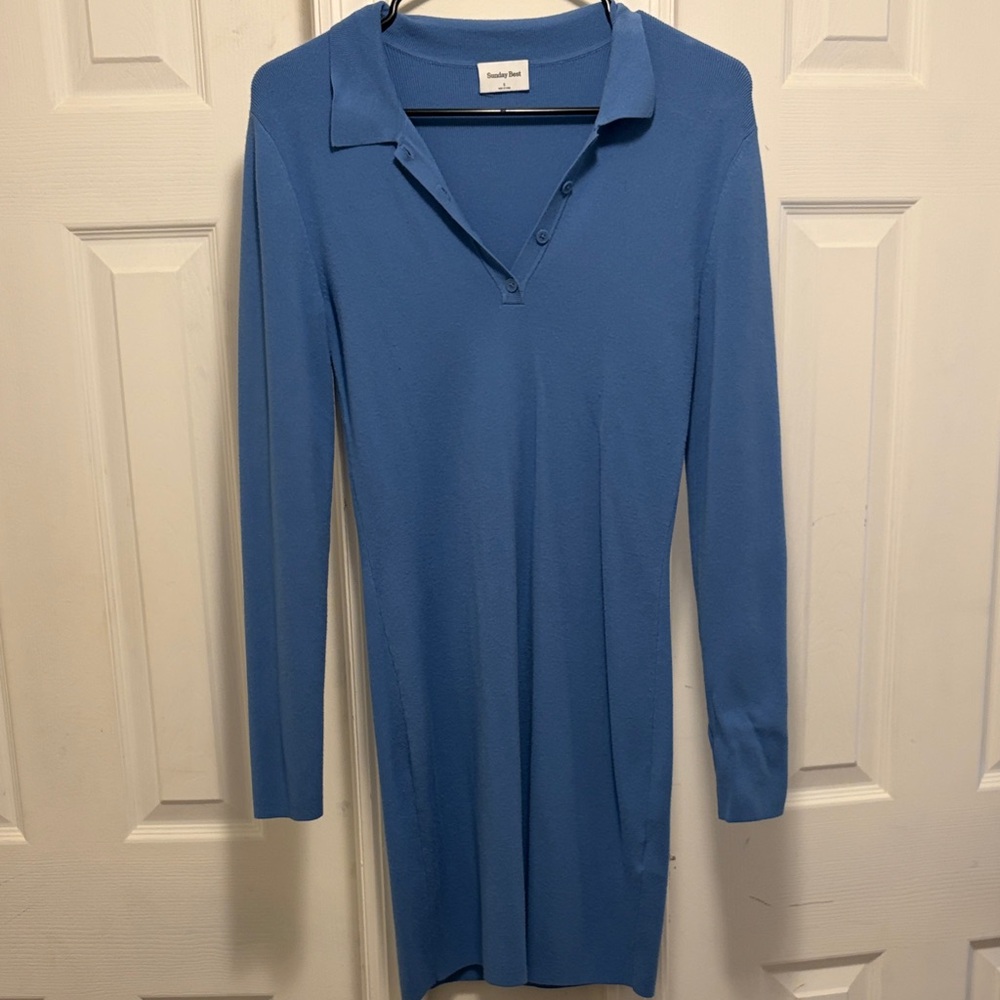 Sunday Best | Blue Long Sleeve Dress
